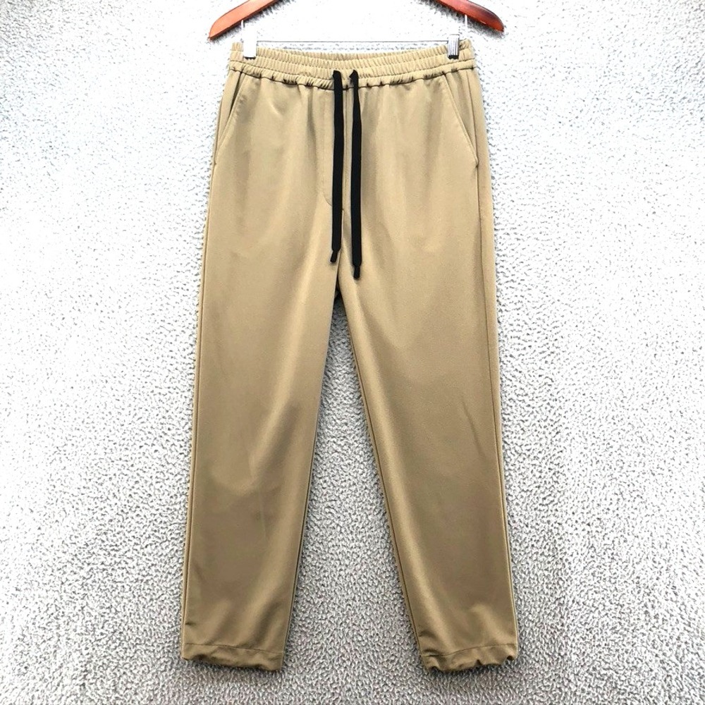 Cog The Big Smoke Pants Womens Small Green Utility Elastic Waist Straight Leg